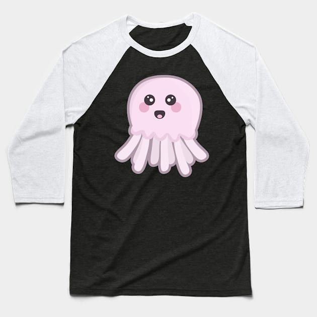 Kawaii Jellyfish Baseball T-Shirt by KawaiiNir